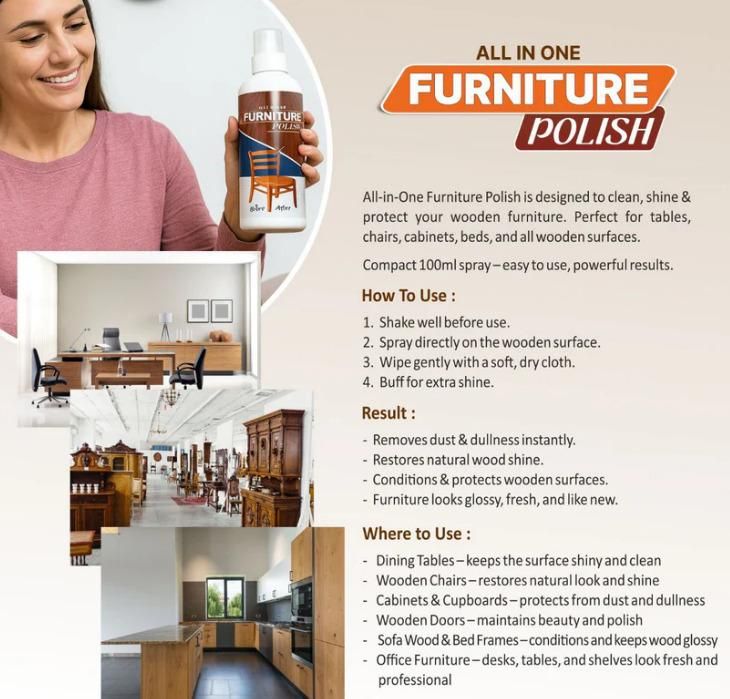 All In One Furniture Polish (BUY 1 GET 2 FREE) ⭐⭐⭐⭐⭐ 4.8 Rating (2900+ Verified Reviews)