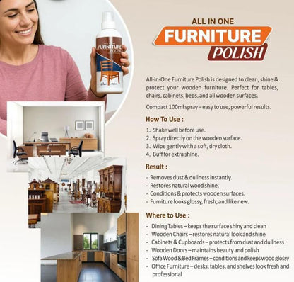 All In One Furniture Polish (BUY 1 GET 2 FREE) ⭐⭐⭐⭐⭐ 4.8 Rating (2900+ Verified Reviews)