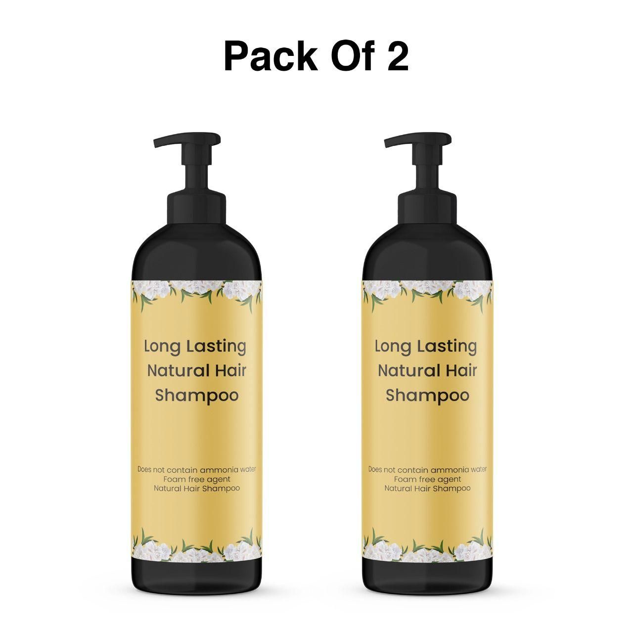 Long Lasting Natural Hair Dye Shampoo - Pack of 2, (Buy 1, Get 1 Free)